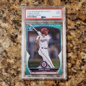 James Wood Chrome Aqua Baseball Card